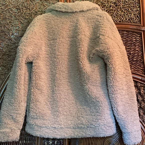 NWT $198 Beach Riot Small Sherpa Jacket Warm Taupe Tan Coat NEW - Picture 8 of 9